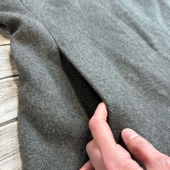 Cole Haan Women's Wool Blend Pea Coat 6 Charcoal Grey Gray Full Zipper Zip Lined - Picture 7 of 16